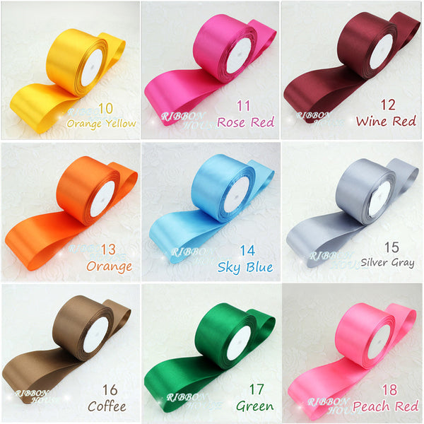 25 yards/roll 2'' (50mm) Single Face Satin Ribbon