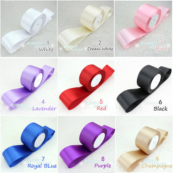 25 yards/roll 2'' (50mm) Single Face Satin Ribbon